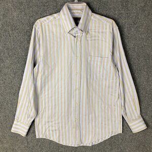Alessandro Dress Shirt Men's 39 15.5 Long Sleeve Striped Adults